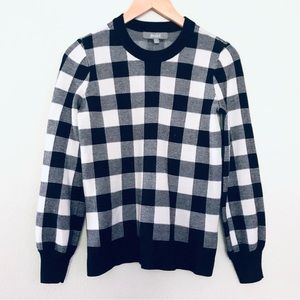 MARLED Sweater XS Check Plaid Pullover Knit Cabin